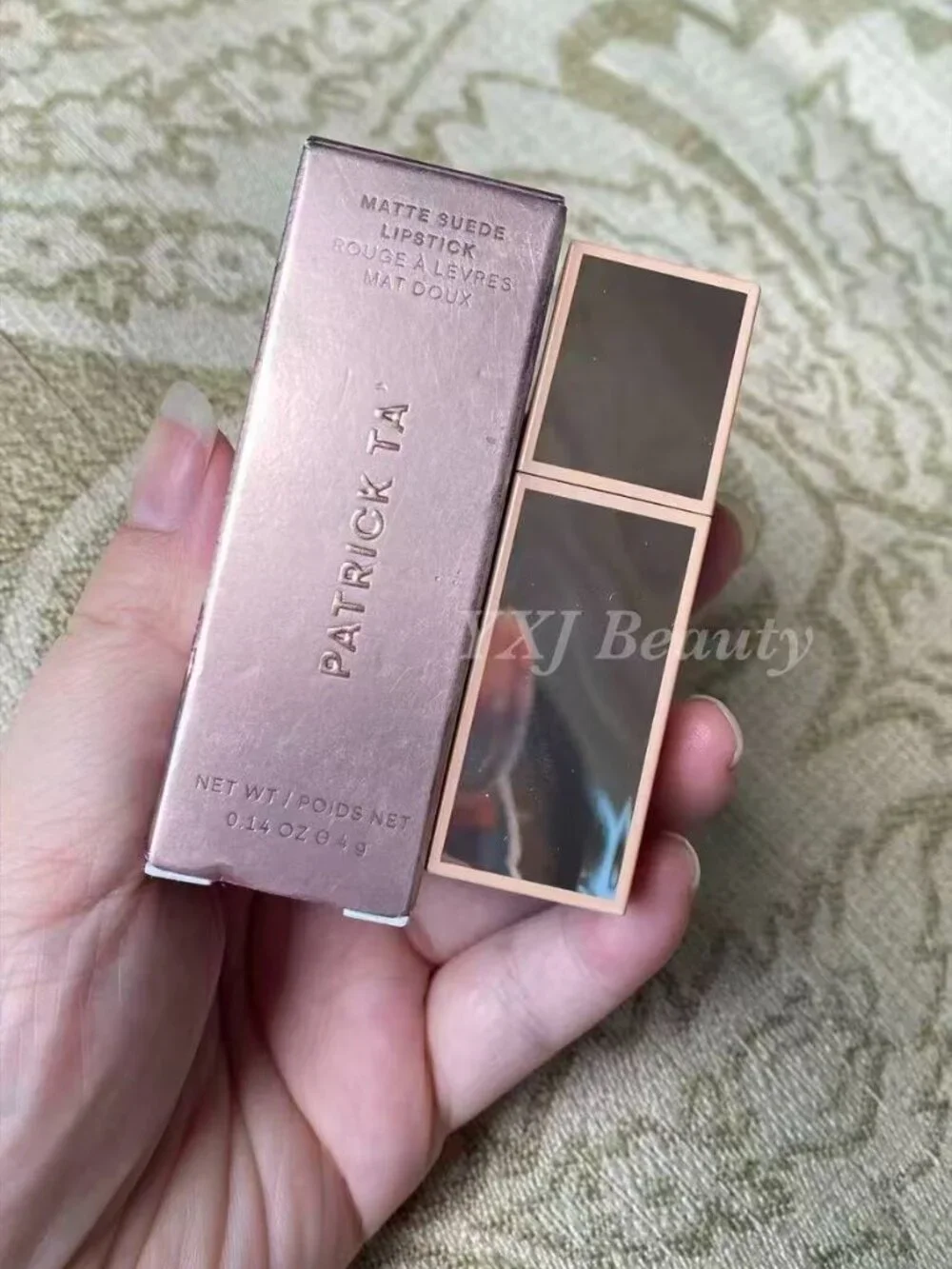 New In Box PATRICK TA Matte Suede Lipstick~That's Why She's Late~Full Size 4 g